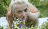 Amour Angels Linda PEERLESS DAY 106653 Pretty teen blonde shows her love for wild flowers along with her hot naked body outdoors.