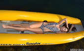 Amour Angels Alexa KAYAK 106812 Incredible long haired teen beautie showing hot tits, sweet pussy and round ass in a boat.