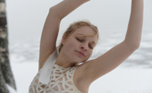 Amour Angels Sasha SNOWY GIRL 106949 Marvelous and fearless teen cutie posing without clothes outdoor right on the winter snow.