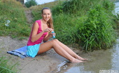 Amour Angels Laska SUNNY GIRL 107057 Super good looking slender blonde girlfriend enjoying the refreshing water in nature. Good start to become extra horny.