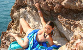Amour Angels Lisa HINDU 107212 Indian teen goddess teasing with her absolutely perfect body while wearing a blue scarf and a summer dress.