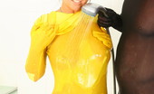 Spandex Porn Devil 107241 Yellow horny spandex dressed Devil a busty brunette is fucked from behind
