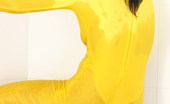 Spandex Porn Devil 107241 Yellow horny spandex dressed Devil a busty brunette is fucked from behind

