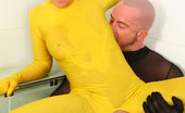 Spandex Porn Devil 107241 Yellow horny spandex dressed Devil a busty brunette is fucked from behind
