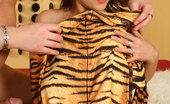 Spandex Porn Brandy 107250 Brandy giving a blowjob in tiger spandex outfit
