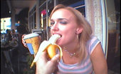 Street Blowjobs shelly 107291 Tasty little blonde sucks a banana then geetting banged by real cock

