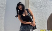Street Blowjobs elana 107768 Amazing brunet pawg babe sucks cock and takes huge loud all over her her face
