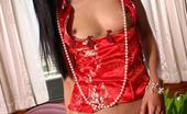 LBFM 108319 Thai model in red offers close-ups of her yummy holes
