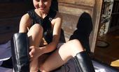 LBFM 108426 Very sexy petite teen girl spreading her legs and flashing her bald slit
