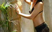 LBFM 108538 Hot model stripping outdoors and spreading her pussy lips to flash some pink
