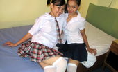 LBFM 108591 Two girls taking off their school uniform to mutually eat their pussies
