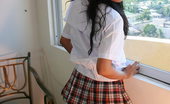LBFM 109348 Young Lamai strips from her school uniform to unveil her private treasures

