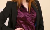 Only Tease Fi 109395 Beautiful secretary in black office suit and silk blouse.
