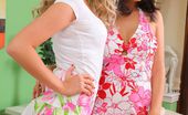 Only Tease Kelly M 109398 Kelly M and Lucy Anne make a real treat as they slowly help each other to get off cute summer outfits.
