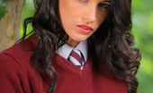 Only Tease Anastasia 109399 Dark haired college girl loves the outdoors and the passers by love the view of her slipping out of her uniform
