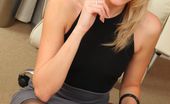 Only Tease Lacey Jay 109689 Sexy blonde Lacey in specs and pantyhose
