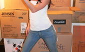 Tiffany Preston Getting horny while I'm moving 110768 I was filling boxes with my stuff before moving to my new house, and suddenly I started feeling a little horny. Thanks God I had my toys box within reach of my hand, so I started stripping and masturbating my pussy with a big black rubber dick until reach