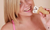 Tegan Brady 111294 Gets Her Big Natural Boobs Messy With Icecream

