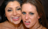 Cum Fiesta sativva 112555 These 2 sexy brunnettes are swappin nut here in these hot facial pics
