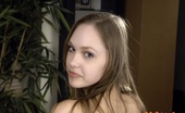 Club Seventeen Sylvia Horny cutie petting her very wet teenage vagina indoors
