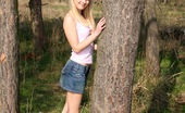 Club Seventeen Chanel 114176 A tree hugging teenage hottie rubs her wet clit outside
