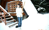 Club Seventeen Sarah Lollypop 114333 Snow shoveling teen goes inside for some very sexual fun

