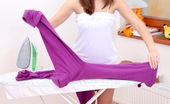 Club Seventeen Jennifer Amton 114360 Horny daring sweetheart ironing in her teenage underwear

