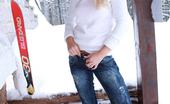 Club Seventeen Christine 114680 Horny young teen in the snow vibrates her own warm pussy
