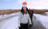 Club Seventeen Gylve And Julia And Elise And Britt 115224 Four cute dutch hotties enjoy their outdoor ice skating
