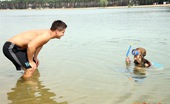 Club Seventeen Anouk 115248 Horny dude nailing a very hot teenage diver on the beach
