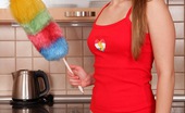 Club Seventeen Bella 115355 Kitchen cleaning teen sweetheart rubs her soaked vagina

