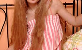 Club Seventeen Sasha 115518 Adorable nude blonde caressing her cute teenage titties
