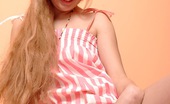 Club Seventeen Sasha 115518 Adorable nude blonde caressing her cute teenage titties
