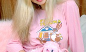 Club Seventeen Tamara 115566 Hot blonde teenager with a small dog pleasuring herself
