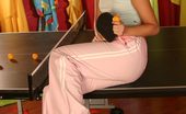 Club Seventeen Sarah Blue 115992 Teenage blonde girlie pulling down her comfortable pants
