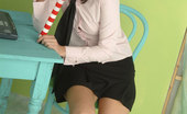 Club Seventeen 116246 Nice little schoolgirl strips from her uniform and spreads
