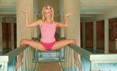 Club Seventeen Faith 116774 Tiny flexible blonde girl spreading and showing her pink
