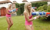 Club Seventeen Heather Wild 116990 Six naughty teens armed with waterpistols shoot to fill

