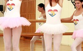 Club Seventeen Vanessa And Mellie And Priscilla And Nina 117325 Four cute lesbian girls practising their ballet lessons
