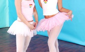 Club Seventeen Paris Diamond 117571 Two blonde teen ballerinas love to use some toys together
