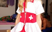 Club Seventeen Victoria 118100 A sexy teenager wearing a nurse outfit undresses completely
