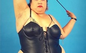 BBW Sex Videos 119161 Huge Belly Fat Babe in Dominatrix Look Posing
