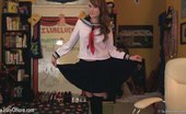 Lucy Ohara 119235 Shows Off Her Sailor Schoolgirl Outfit And Masturbates On Her Webcam
