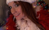 Lucy Ohara 119265 Celebrates Christmas With Her Candy Cane Shaped Dildo
