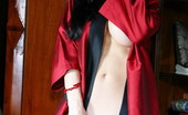 Katie Fey redrobe 119609 Almost Naked In A Red Robe
