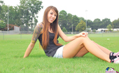 Misty Gates 121412 Flashing At The Baseball Diamond
