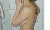 Christine Young 121796 Sweet blonde teen Christine Young showering and teasing
