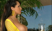 I Like the Toys Foxes.com Lucia Tovar Virgin like Labia of Latina in Yellow Fishnet
