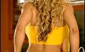 Butt Crack Pants Foxes.com Jena Kay 121956 Curly Hair Blonde in Tight Jeans n Long Legs
