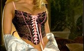 Boobie Bustier Foxes.com Jenny Poussin 122629 Tight Corset holding Assets Together
